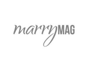 Das Logo für Marry Mag auf weißem Hintergrund für Hochzeit.